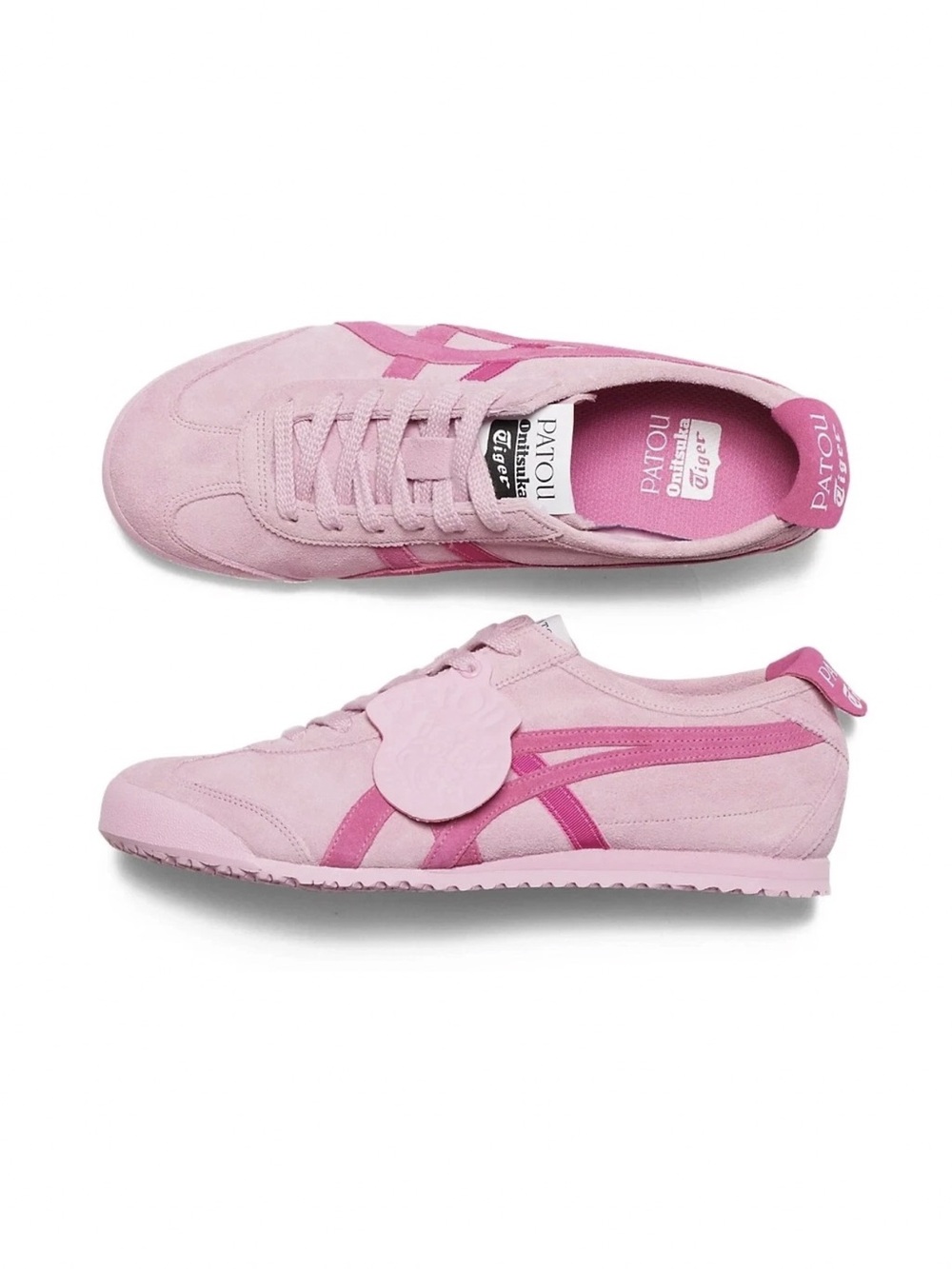 Onitsuka Tiger by Asics Mexico 66 Women's Sneakers in Light Pink and Dark Pink - Picture 6 of 7